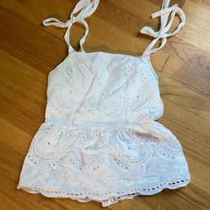 Lulu’s white eyelet summer top